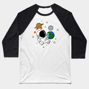 Baby Astronaut Like Earth Baseball T-Shirt